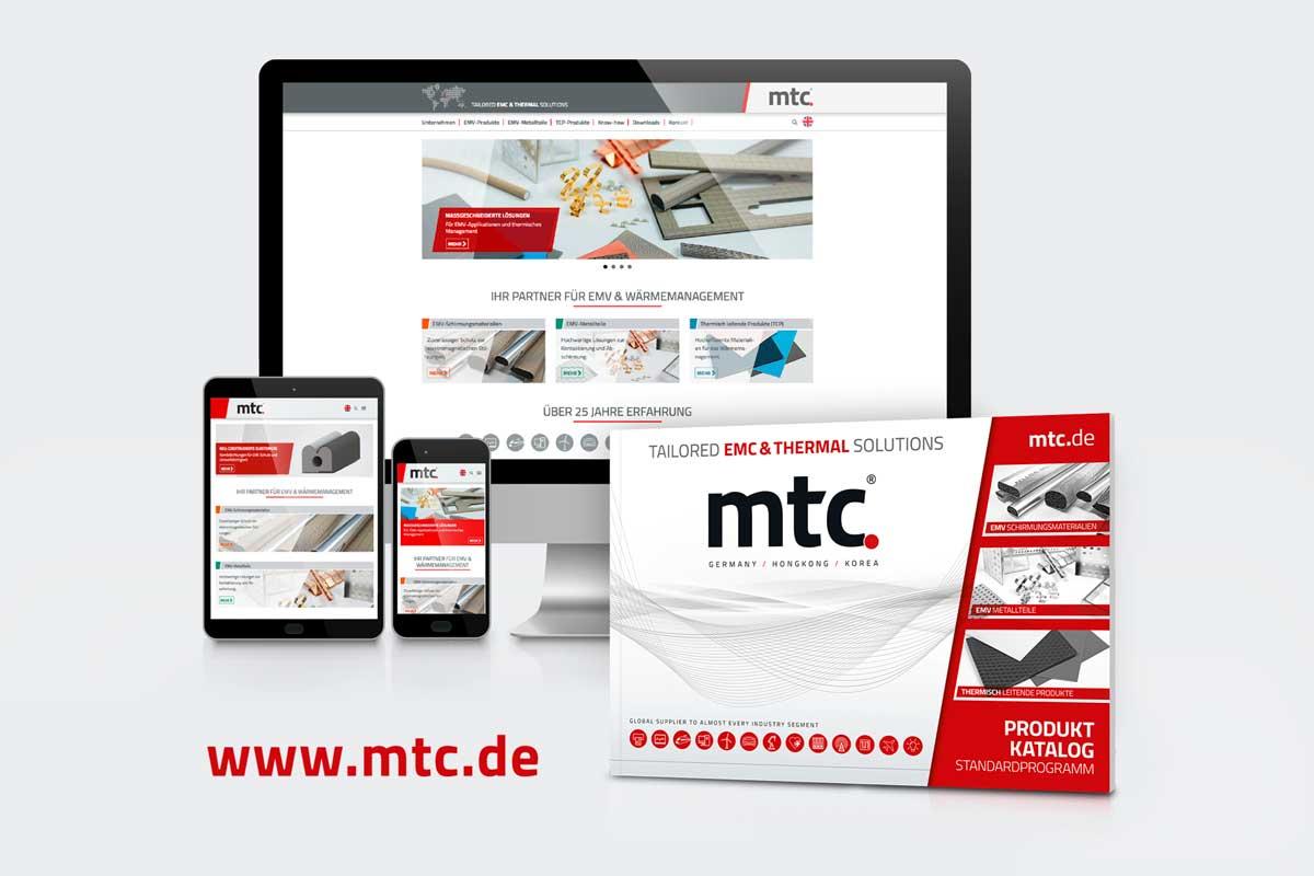 Comprehensive relaunch of website & product catalogue MTC