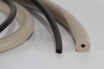 Two continuous conductive elastomers made of conductive silicone.