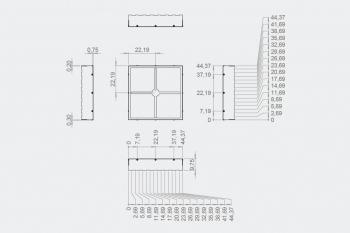 SGH-44,37x44,37x9,75x0,20-FS-F (Rahmen)