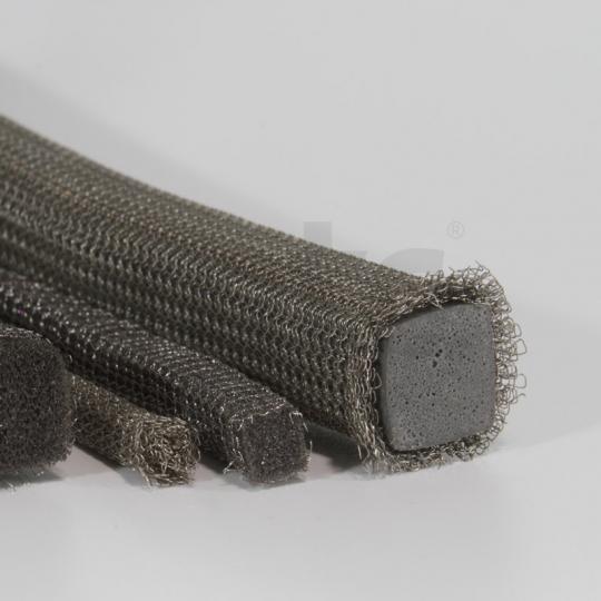 Knitted wire over elastomer